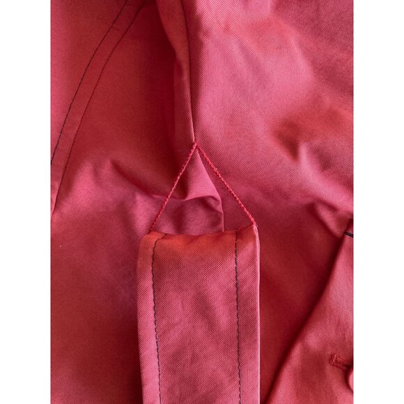 Ann Taylor Loft Women's Brick Red Belted Trench Coat Size 10 Mid Length READ - Picture 7 of 8